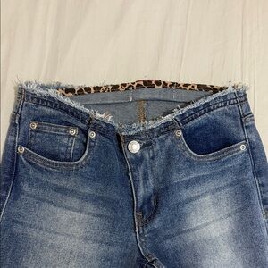 Y2K Ultra Low Rise Frayed Bootcut Jeans